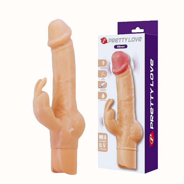 Pênis Realístico Rabbit Pretty Love Ellison 22,6cm – 10 Vibrações