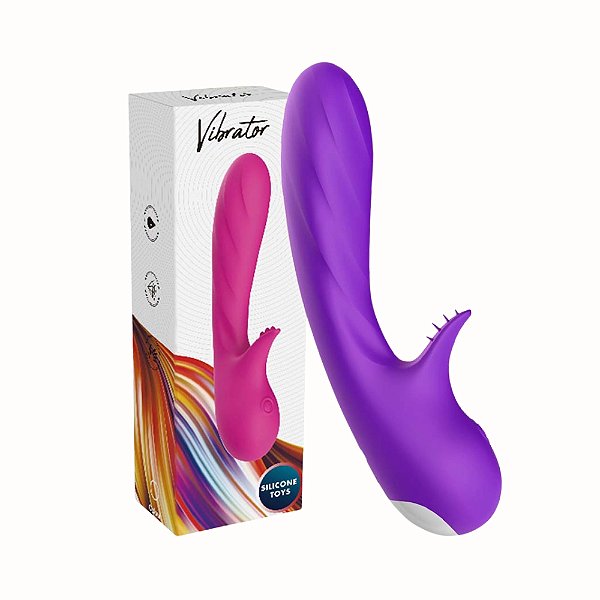 Vibrador Ponto G Duplo 18cm com 9 Modos de Vibração