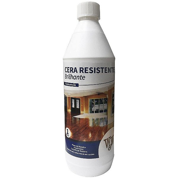 CERA RESISTENTE PISO MADEIRA BRILHANTE 1L W&W