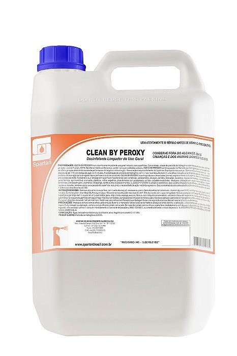 CLEAN BY PEROXY 5L DESINFETANTE USO GERAL