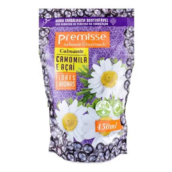 SABONETE PREMISSE CAMOMILA E AÇAI 450ml REFIL