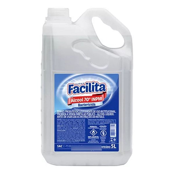 DESINFETANTE HOSPITALAR LIQ.70° 5L FACILITA - AUDAX HOSPITALAR