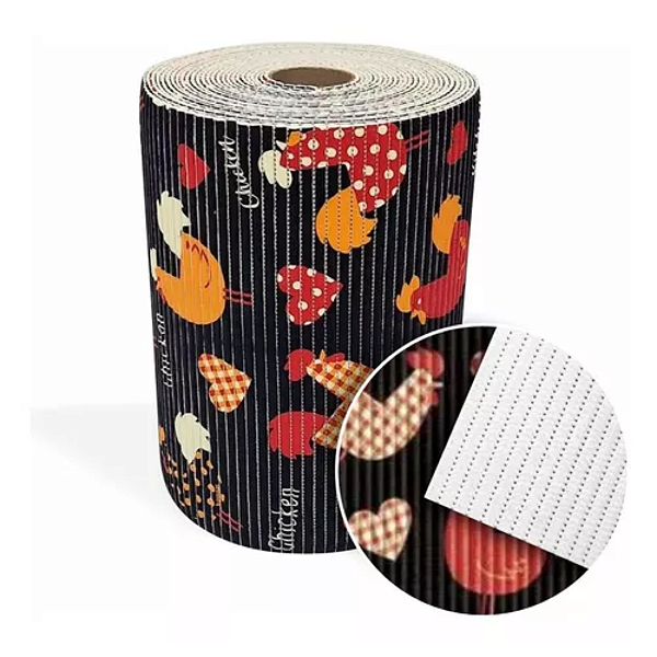TAPETE TROPICAL GALINHAS BLACK 43cm
