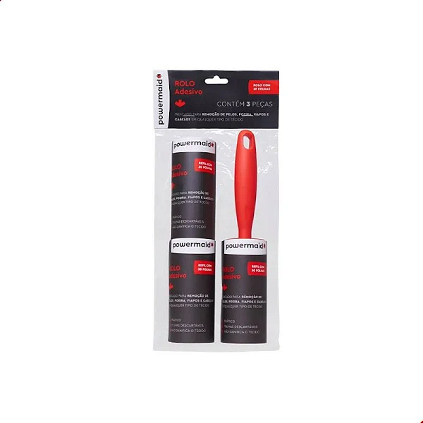 ROLO ADESIVO 3 REFIL KIT 3un POWERMAID