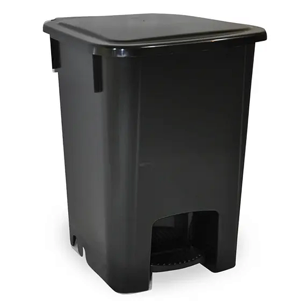 LIXEIRA PEDAL 15L PRETO
