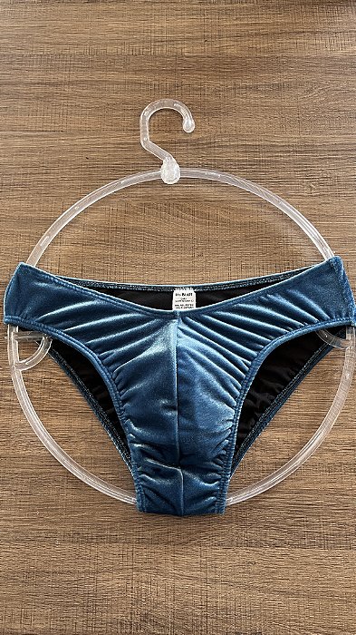 Sunga Bodybulder Azul turquesa Veludo - Padrão IFBB