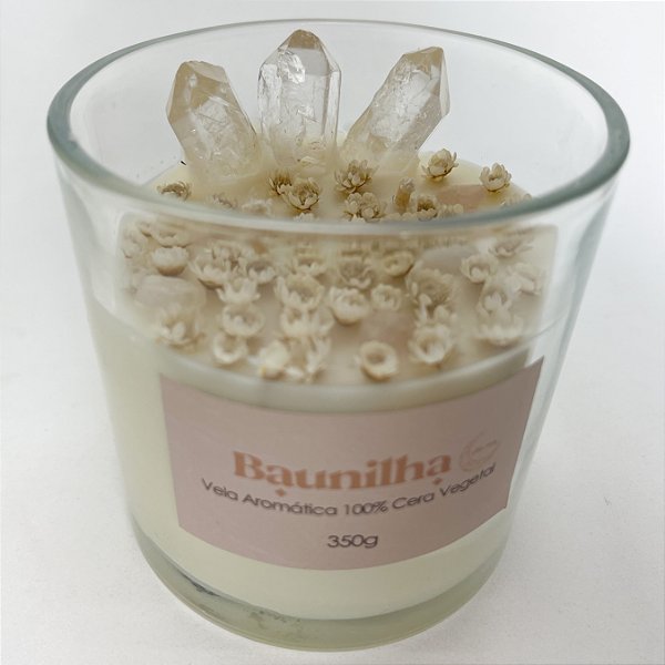 Vela Aromática Baunilha 350g 100% Cera Vegetal