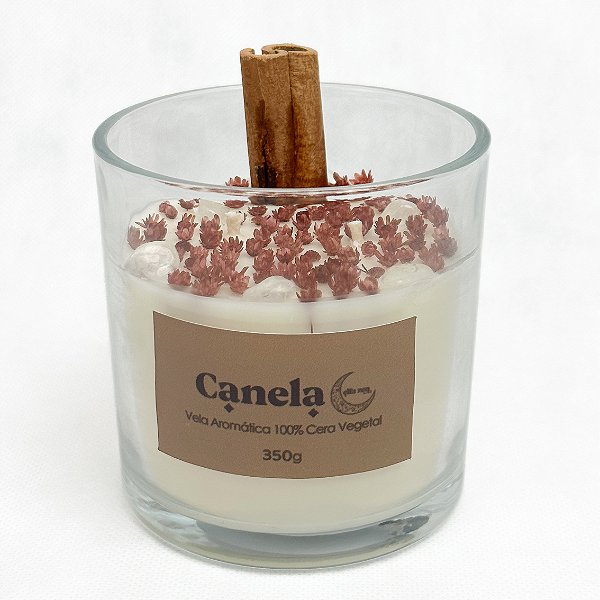 Vela Aromática Canela 350g - Cera Vegetal