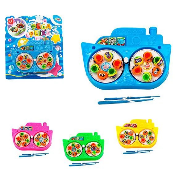 Jogo de Pescaria Infantil Pega Peixe Duplo