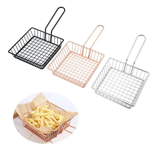 Mini Cesto para Servir Porções de Fritas
