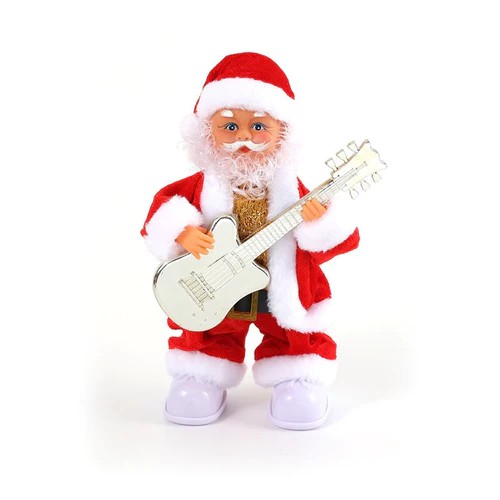 Papai Noel Musical Guitarrista com Movimento Luz e Som
