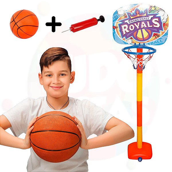 Tabela de Basquete Infantil Regulável com Bola e Bomba