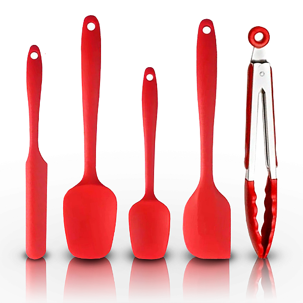 Kit Confeitaria 5 Utensílios de Cozinha em Silicone