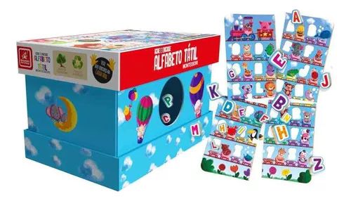Jogo Ache E Encaixe Alfabeto Tátil Brinquedo Educativo Montessori