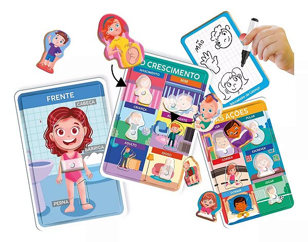 Jogo Ache E Encaixe Corpo Humano Brinquedo Educativo Montessori