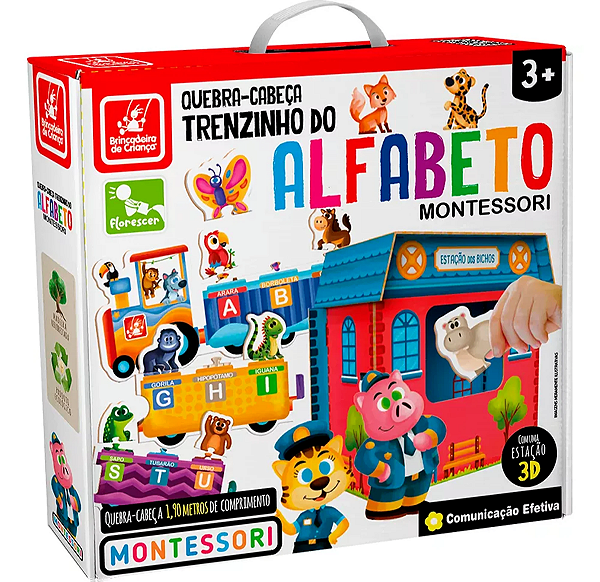 Quebra Cabeça Trenzinho Alfabeto Dos Bichos