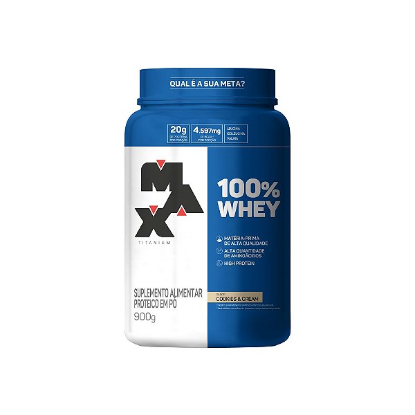 Whey Protein Max Titanium 100% Concentrado - Cookies & Cream