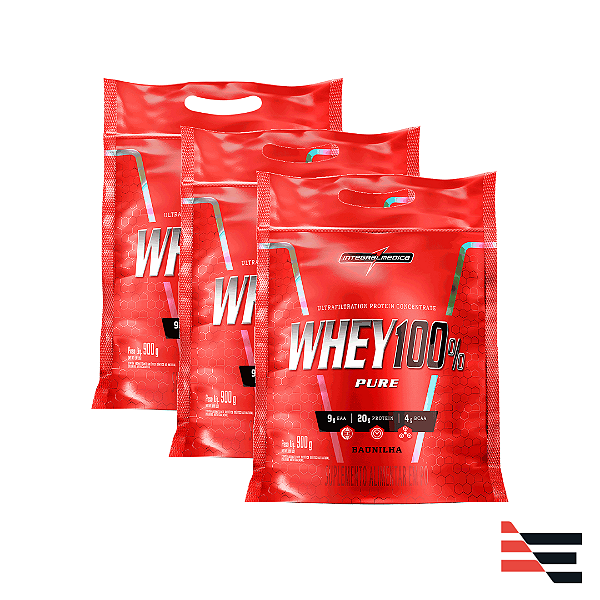 Kit Integralmédica - 3x Whey protein 100% concentrado