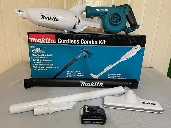Kit Soprador de Folhas + Aspirador 12V CXT Makita UB101 + CL108FDZW CLX248