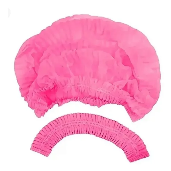 TOUCA TNT SANFONADA DESCARTAVEL ROSA C/100 UNIDADES