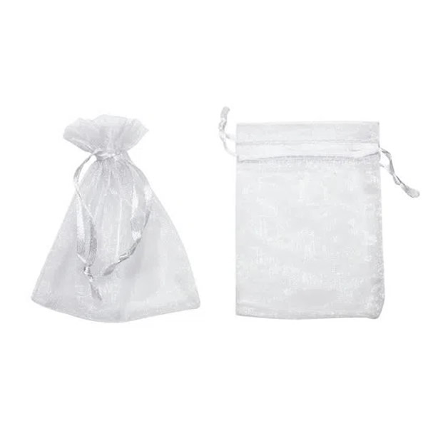 SACO ORGANZA BRANCO 10X12 PACOTE C/10 UNIDADES