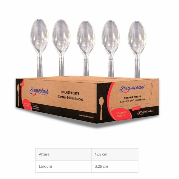 COLHER FORTE CRISTAL GRANEL C/500 UND