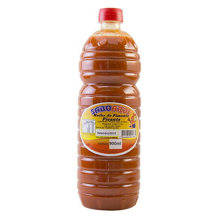 MOLHO PIMENTA PICANTE VERMELHO 900ML SABOARDI