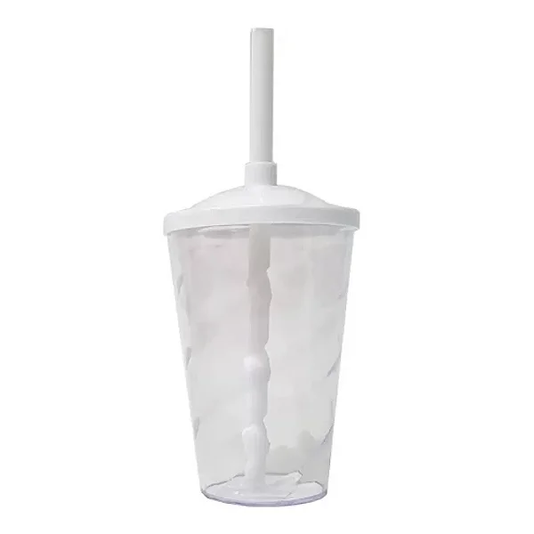 COPO FEST ACRILICO 400ML TAMPA/CANUDO TRANSPARENTE UNID