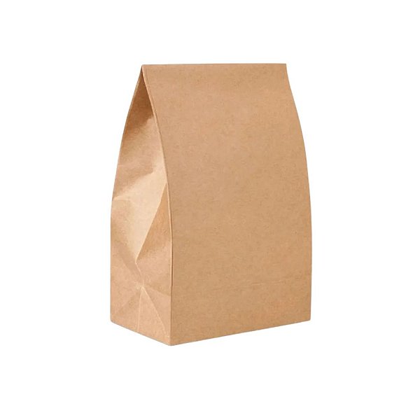 SACO PAPEL KRAFT SOS PARDO M 19,5X12X26CM REFORÇADO DELIVERY C/50 UNIDADES