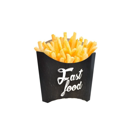 CAIXA BATATA FRITA GRANDE PRETA C/50