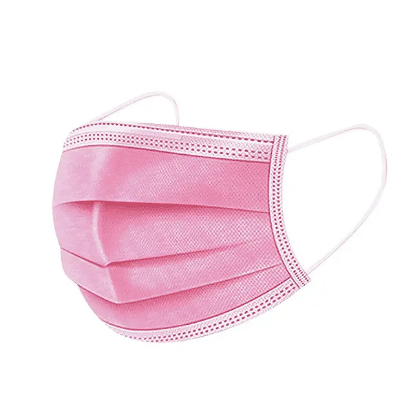 MASCARA TNT TRIPLA ROSA C/ ELASTICO C/50 UN