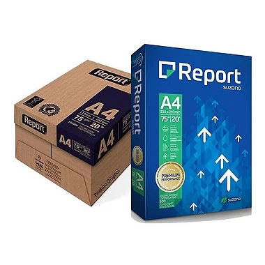 PAPEL A4 REPORT SUZANO 75G 210X297MM 500 FOLHAS