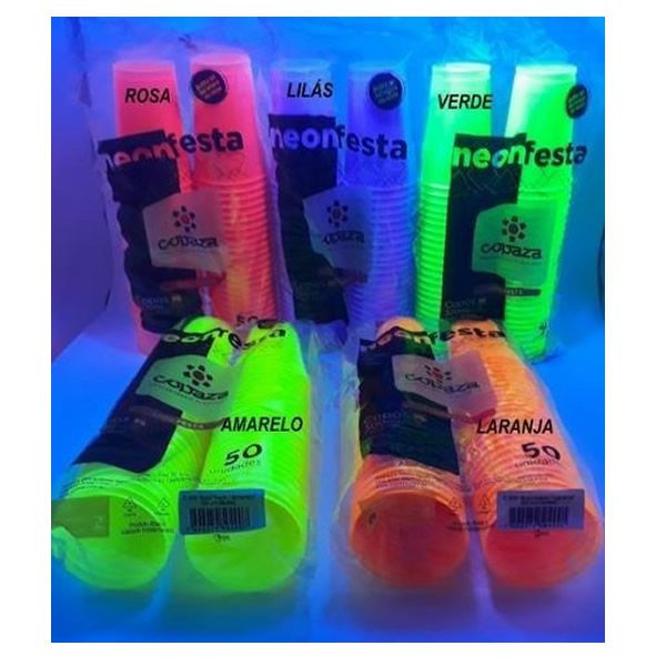 COPOS 300ML GOLD NEON VERDE C/50 UND
