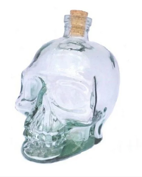 GARRAFA CAVEIRA 750ML COM ROLHA CORTIÇA