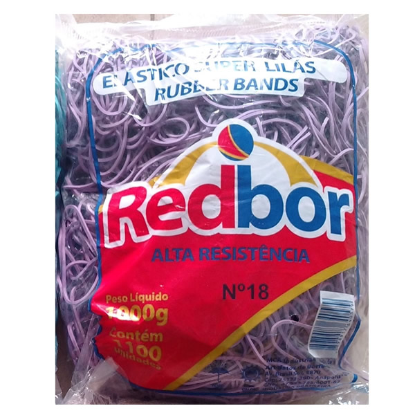 ELASTICO RED BOR SUPER LILAS N.18 PACOTE COM 1 KG