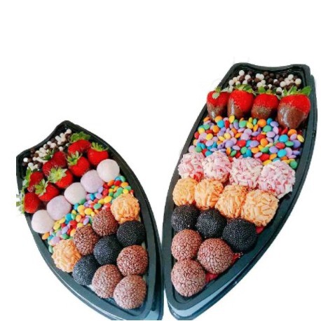 GO933 BARCA ORIENTAL MEDIA PRETA C/100 UNIDADES