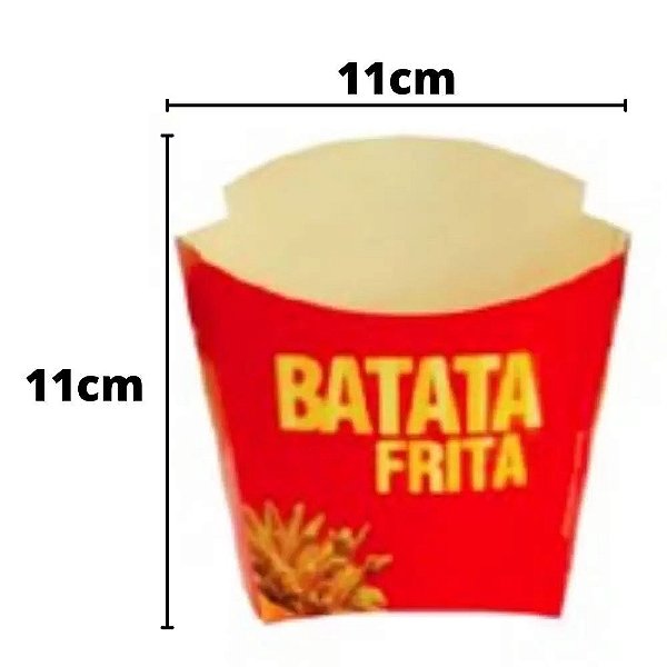 CX BATATA FRITA PEQUENA VERMELHA C/50