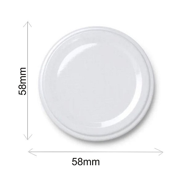 TAMPA 58 BRANCA ESPECIAL PACOTE COM 50 UNIDADES