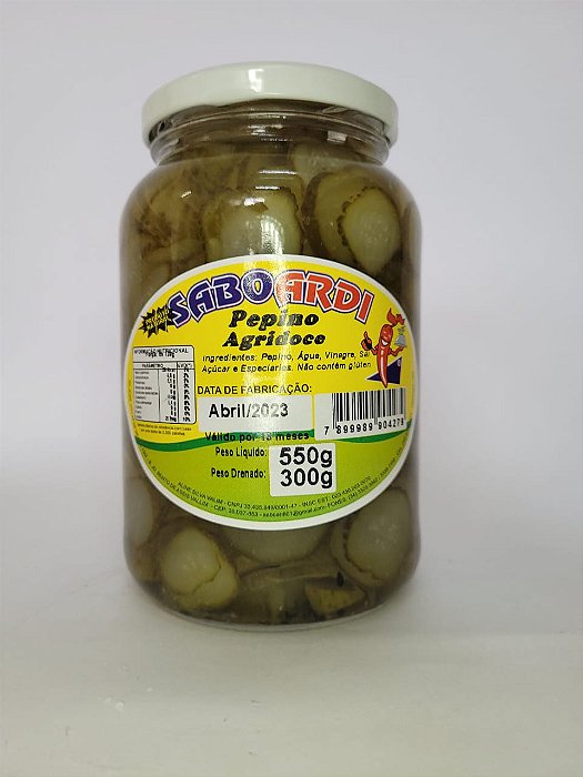 PEPINO AGRIDOCE 300G DRENADO