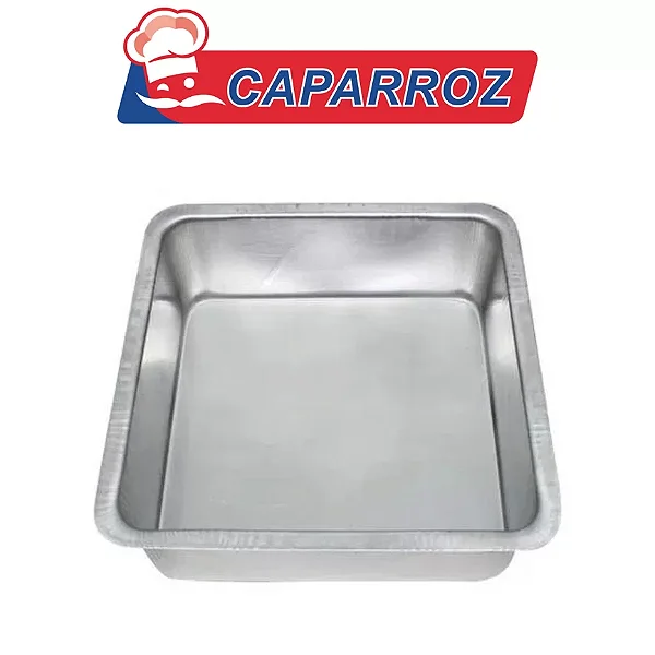 FORMA QUADRADA FUNDO FIXA 20X7CM ALUMINIO