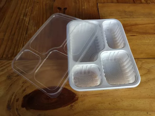 G 324 BANDEJA 4 DIVISORIAS 1225ML CX C/100