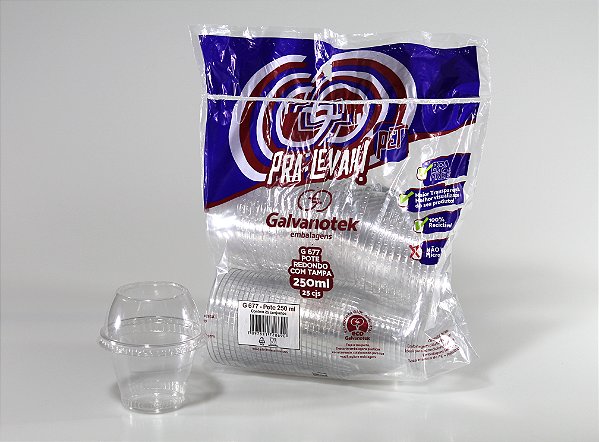 G 677 SF COPO e TAMPA BOLHA PACOTE C/25 250ML