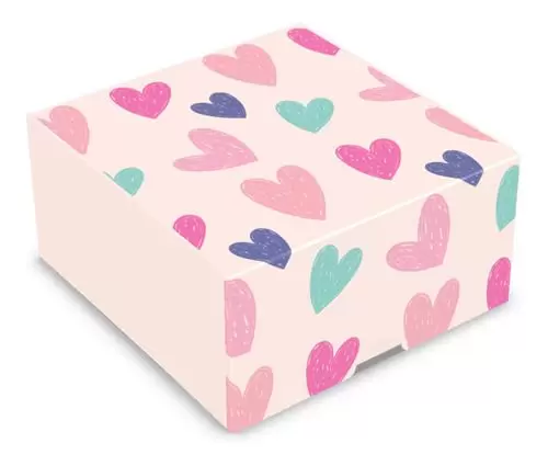 CAIXA PRACTICE 4 DOCES AMOR EM CORES C/10 UND 4X8X8CM