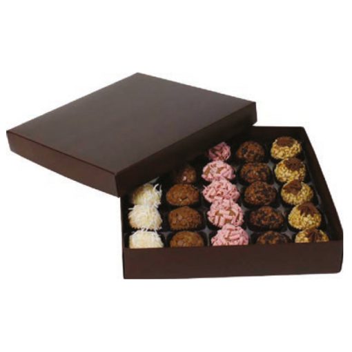 CAIXA PARA TRANSPORTE 25 DOCES MARROM C/10 UND 4X19X19