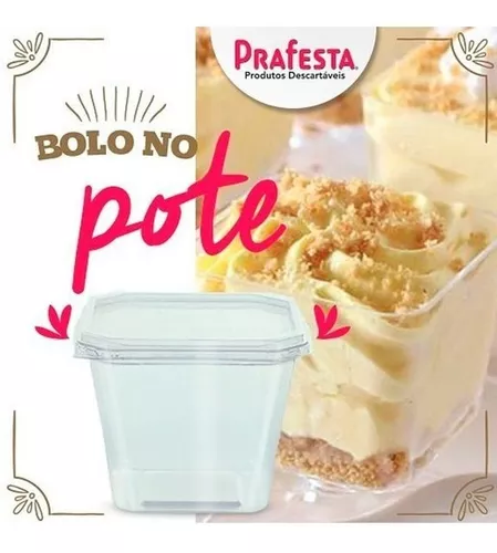 POTE QUADRADO 500ML C/20 UNIDADES