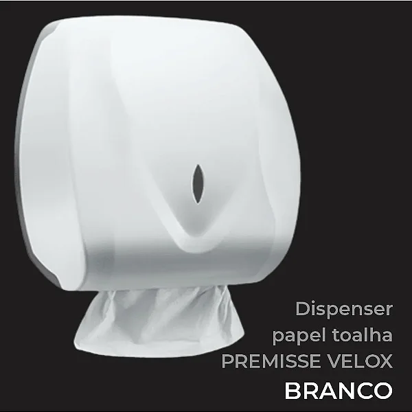 DISPENSER PAPEL TOALHA INTERFOLHADO VELOX BRANCA
