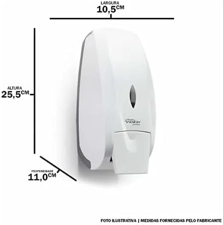 SABONETEIRA VELOX 800ML BRANCA COM RESERVATORIO