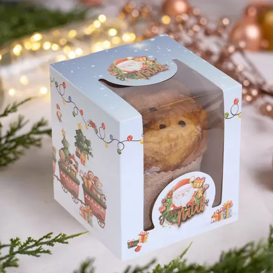 CAIXA CLASSIC PANETONE CIDADE DO NATAL C/5 UND 17X15X15CM