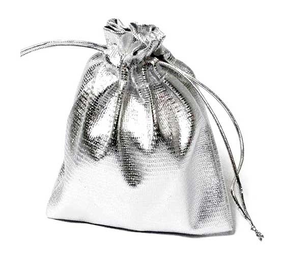 SACO METALIZADO PRATA 10X12CM PACOTE C/10 UNIDADES