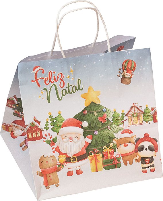 SACOLA MISTA CIDADE DO NATAL 26X26X26CM PCT C/5 UND